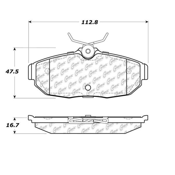 Centric Parts CTEK Ceramic Brake Pads, 103.10820 103.10820 - main
